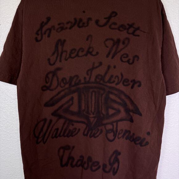 Travis Scott Jackboys 2 A1 Shirt Men Large Cactus Jack Brown Graphic Tee Tshirt - Picture 6 of 9